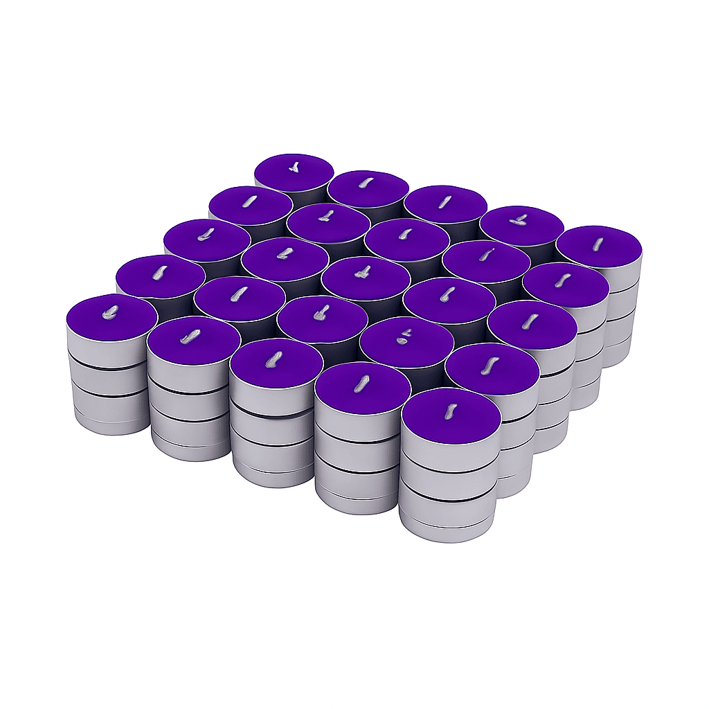 Solimo Unscented Wax Tealight Candles – Long Burning Tea Light Set of 100 for Home Décor, Puja, and Events