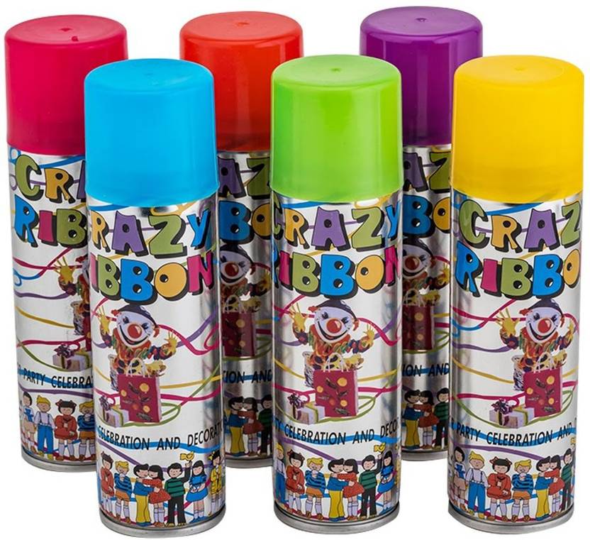 ENJOY 200ml Snow Spray & Ribbon Combo Pack (Set of 8) | Decorative Party Spray for Festivals, Weddings, and Fun Events Thumbnail 3