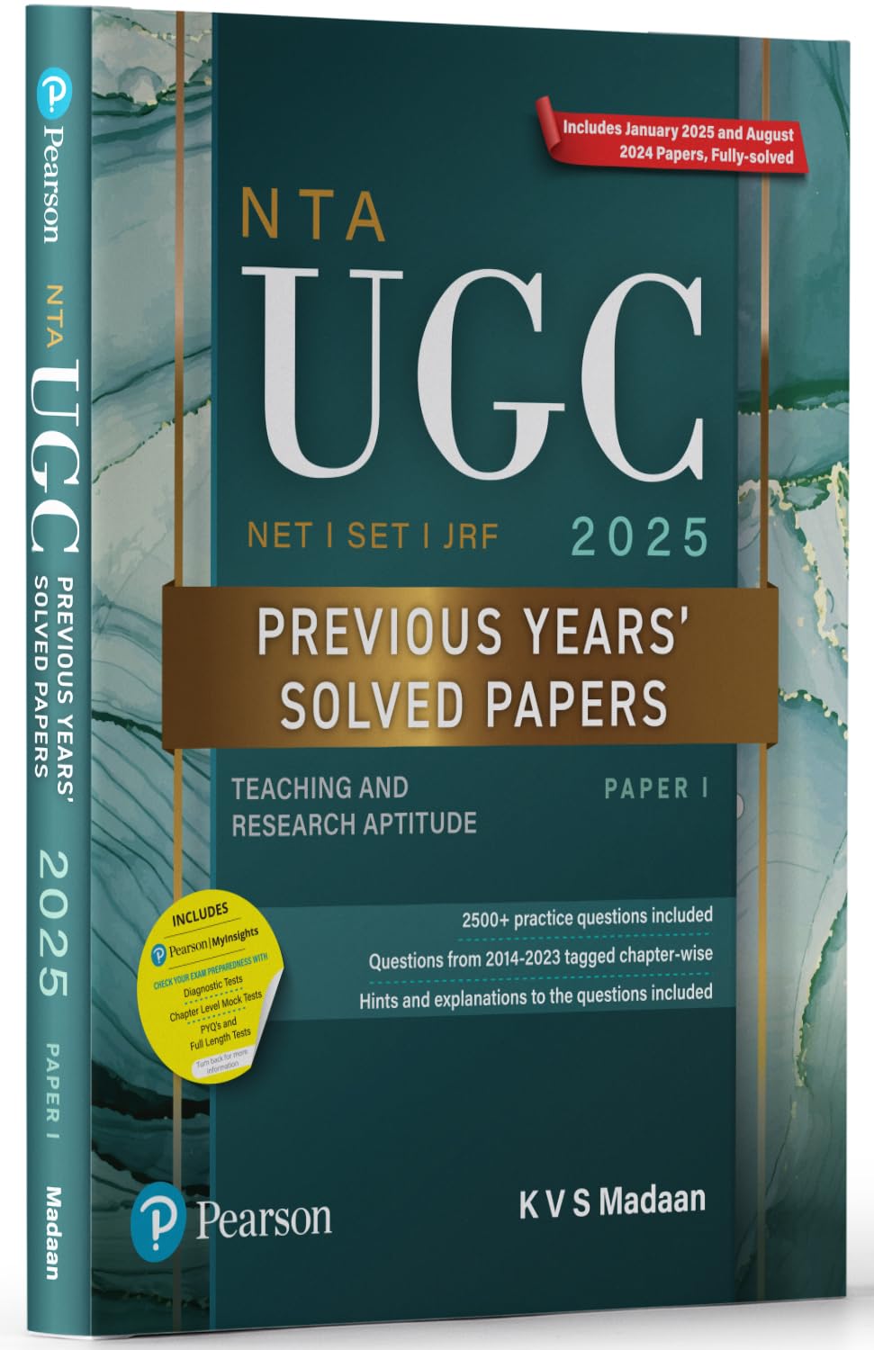 Pearson NTA UGC NET | SET | JRF Paper 1 – Teaching & Research Aptitude (2025 Edition) | Previous Years’ Solved Papers (Jan 2025 & Aug 2024) + Online Practice Tests | 5th Edition Thumbnail 2