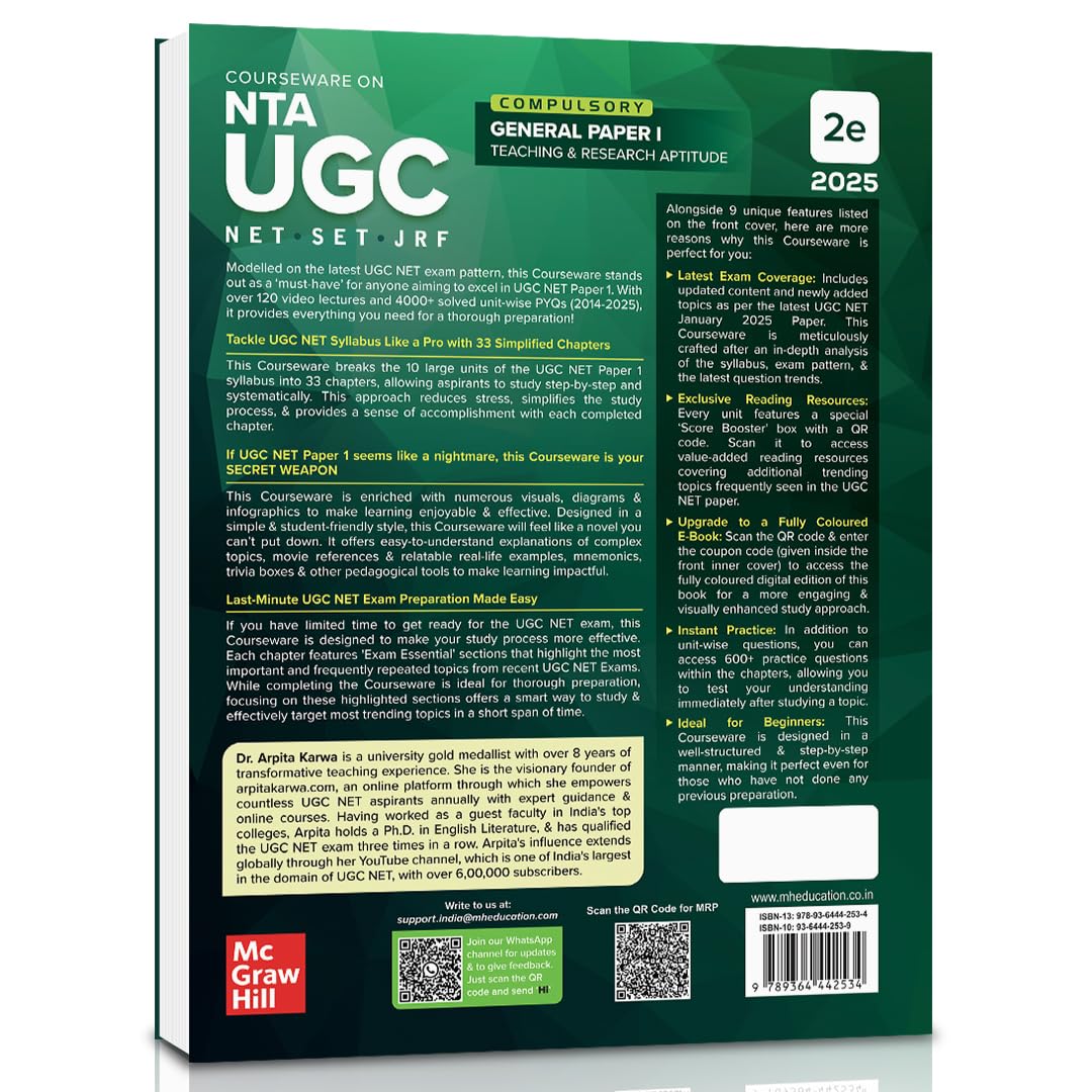 UGC NET Paper 1 2025 by Arpita Karwa | 4000+ Unit-wise Solved Questions (2014–June 2025) | Includes 2000 in Book + 2000 in eBook & McGraw Hill Edge Digital Resources Thumbnail 5