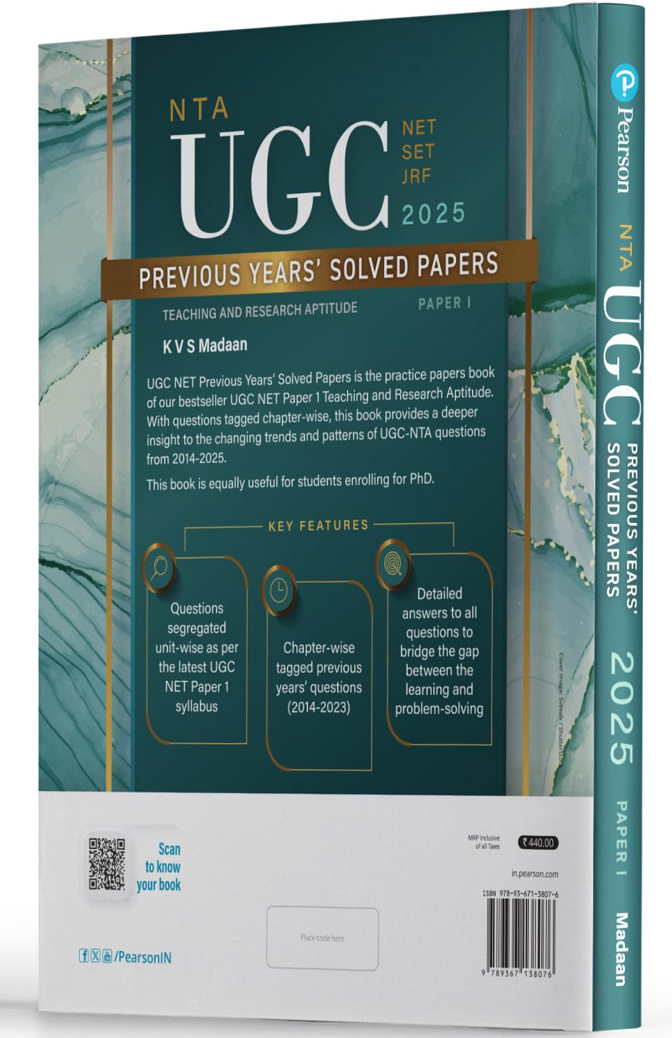 Pearson NTA UGC NET | SET | JRF Paper 1 – Teaching & Research Aptitude (2025 Edition) | Previous Years’ Solved Papers (Jan 2025 & Aug 2024) + Online Practice Tests | 5th Edition Thumbnail 4