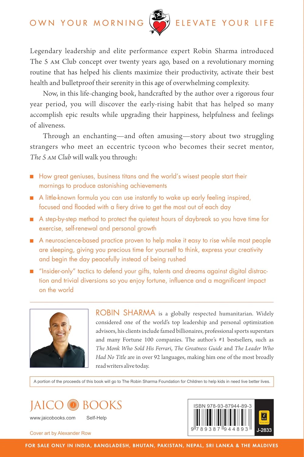 The 5 AM Club by Robin Sharma: Own Your Morning, Elevate Your Life (Paperback, 2018) Thumbnail 4