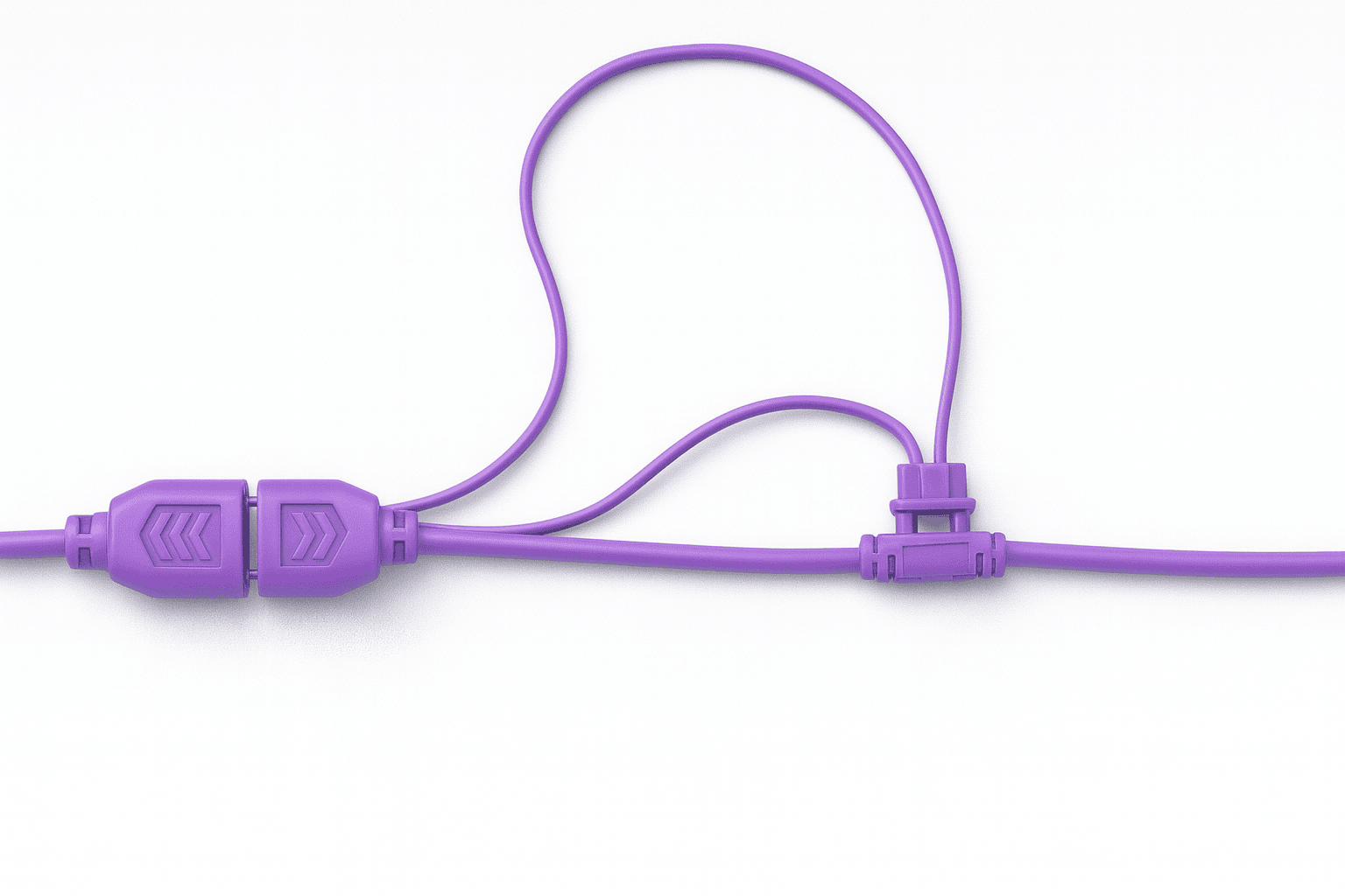 NewD$K Jointer Wire for LED/Rice Lights with Ladi Female Sockets – Ideal Connector for Festival Lights & Diwali Decorations Violet Cable with Violet Stripe (Tracer Line) Thumbnail 4
