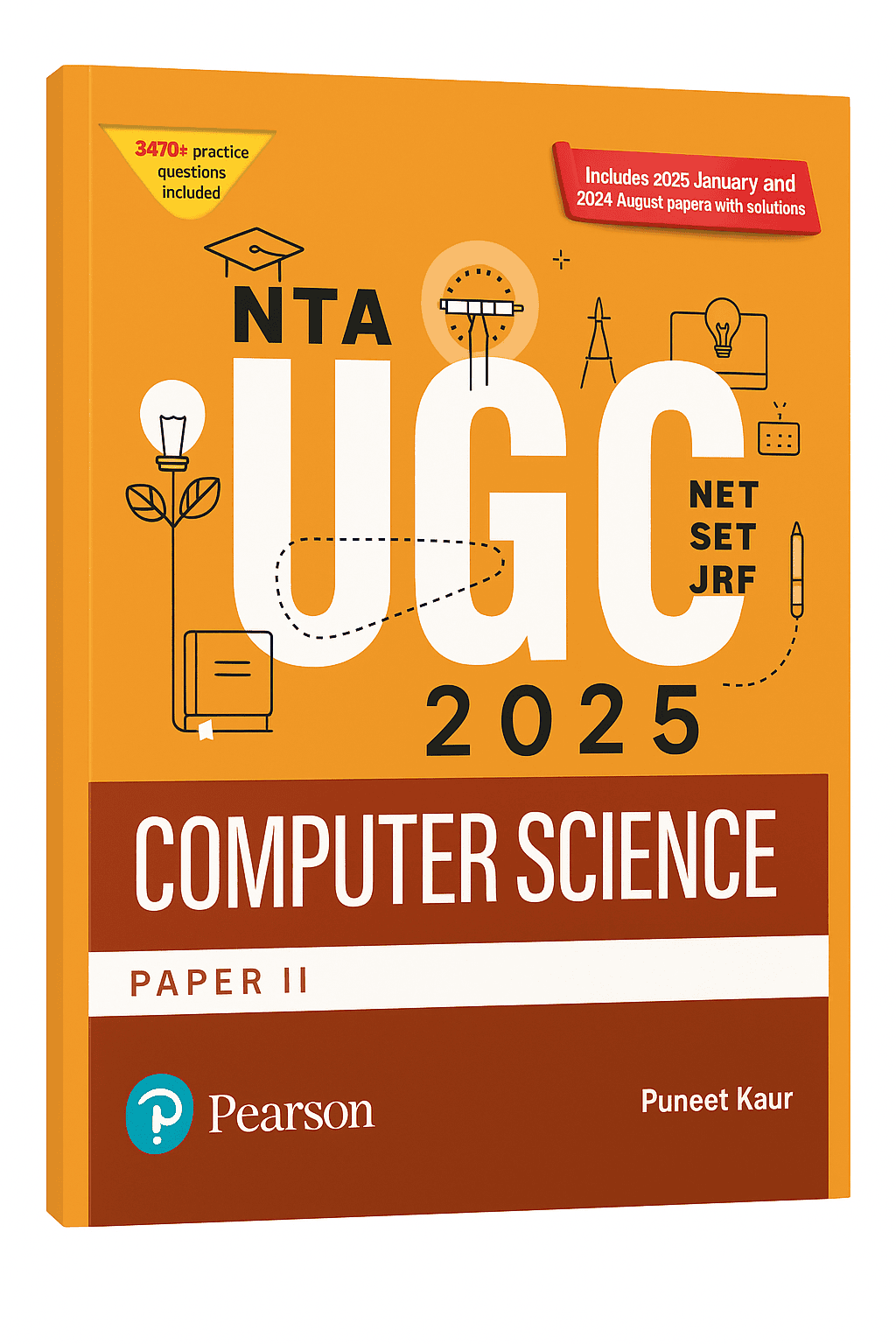 UGC NET & JRF Computer Science 2025 – Paper 2 Guide by Pearson | Includes Jan 2025 & Aug 2024 Solved Papers | 3470+ Practice Questions Thumbnail 2