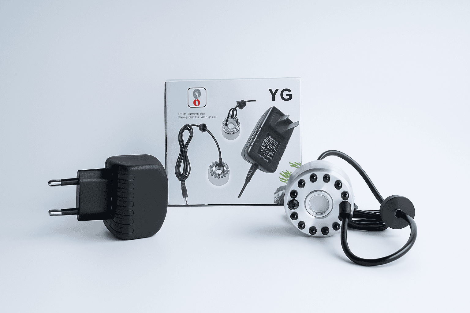 Fog Machine Atomizer with 12 LED Lights – 220V Ultrasonic Mist Maker Humidifier for Indoor Fountain, Home Decor & Garden Use (Fog Light Effect) Thumbnail 3