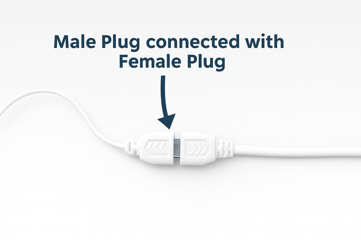 NewD$K Jointer Wire for LED/Rice Lights with Ladi Female Sockets – Ideal Connector for Festival Lights & Diwali Decorations White Cable with Blue Stripe (Tracer Line) Thumbnail 3