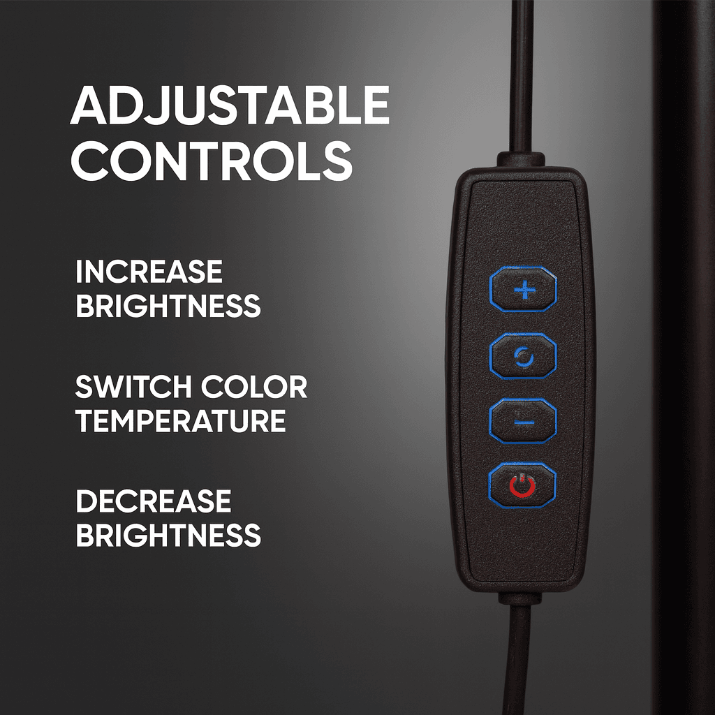 12 Inch LED Ring Light with Tripod Stand, Phone Holder for Reels, 3 Color Modes, Dimmable Video Ring Flash for Makeup, YouTube, TikTok (White) Thumbnail 3