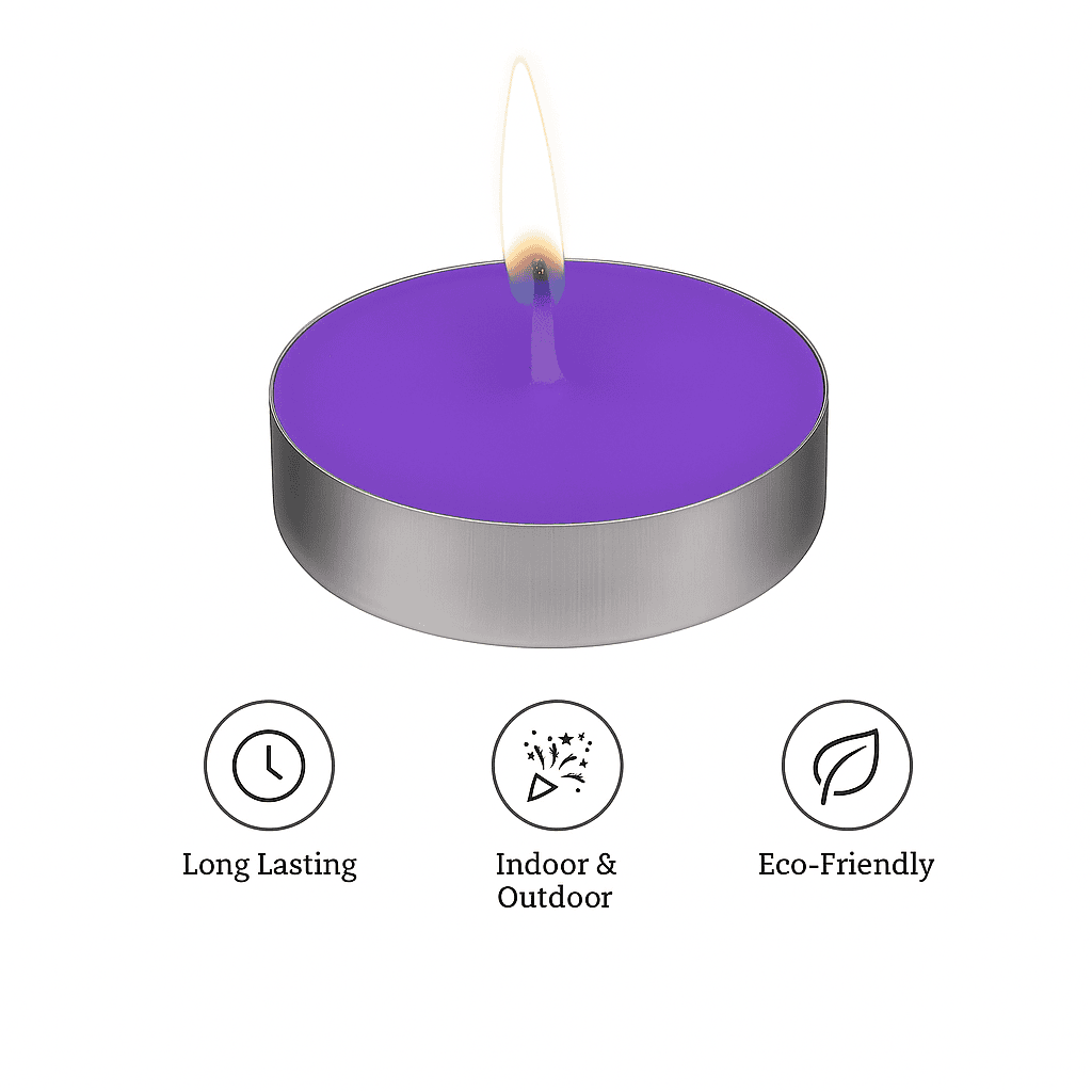 Solimo Unscented Wax Tealight Candles – Long Burning Tea Light Set of 100 for Home Décor, Puja, and Events Thumbnail 4
