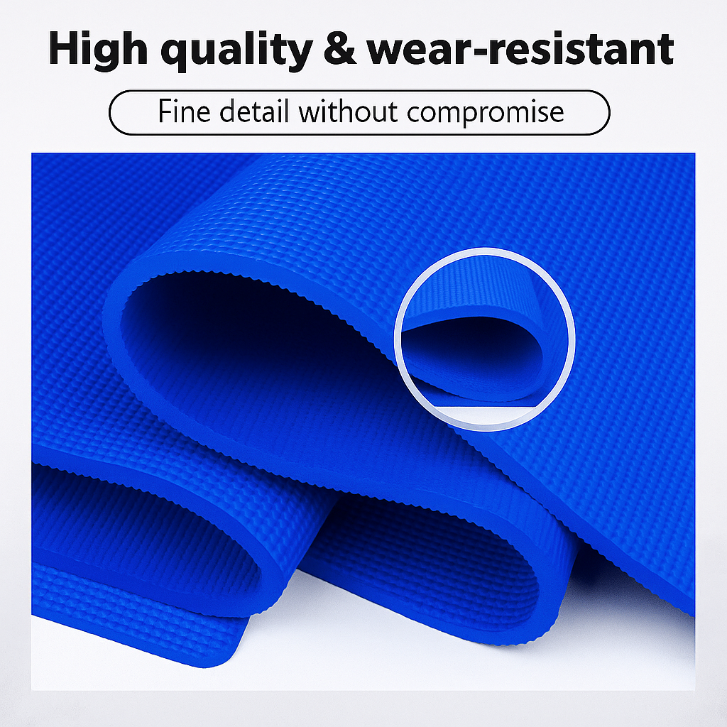 Quick Shel EVA Eco-Friendly Anti-Slip Yoga Mat for Home Workout, Exercise & Fitness – 6mm Thick with Carry Bag (Blue) Thumbnail 5