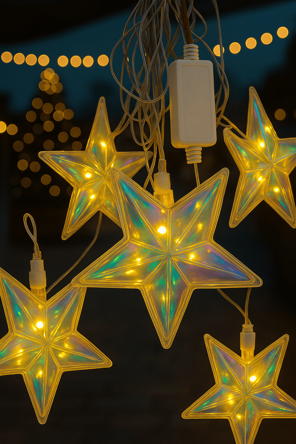 “Star LED String Lights for Decoration | 3 Meter Fairy Light Chain with 10 Multi-Color Stars | Indoor Outdoor Decorative Lighting for Home, Diwali, Christmas & Parties” Thumbnail 3