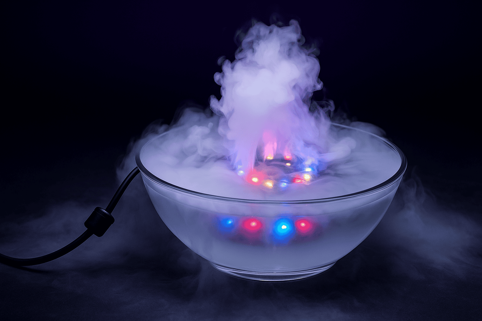 Fog Machine Atomizer with 12 LED Lights – 220V Ultrasonic Mist Maker Humidifier for Indoor Fountain, Home Decor & Garden Use (Fog Light Effect) Thumbnail 8