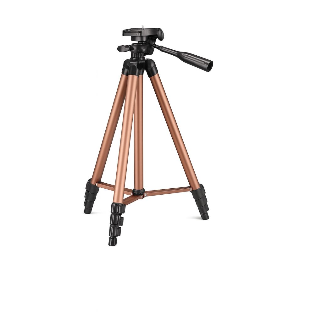 Premium 52-Inch Aluminum Camera Tripod with Smartphone Holder, GoPro Mount & Carry Bag – Lightweight Universal Stand for iPhone, Android, DSLR & Action Cameras (Max Height 133cm)