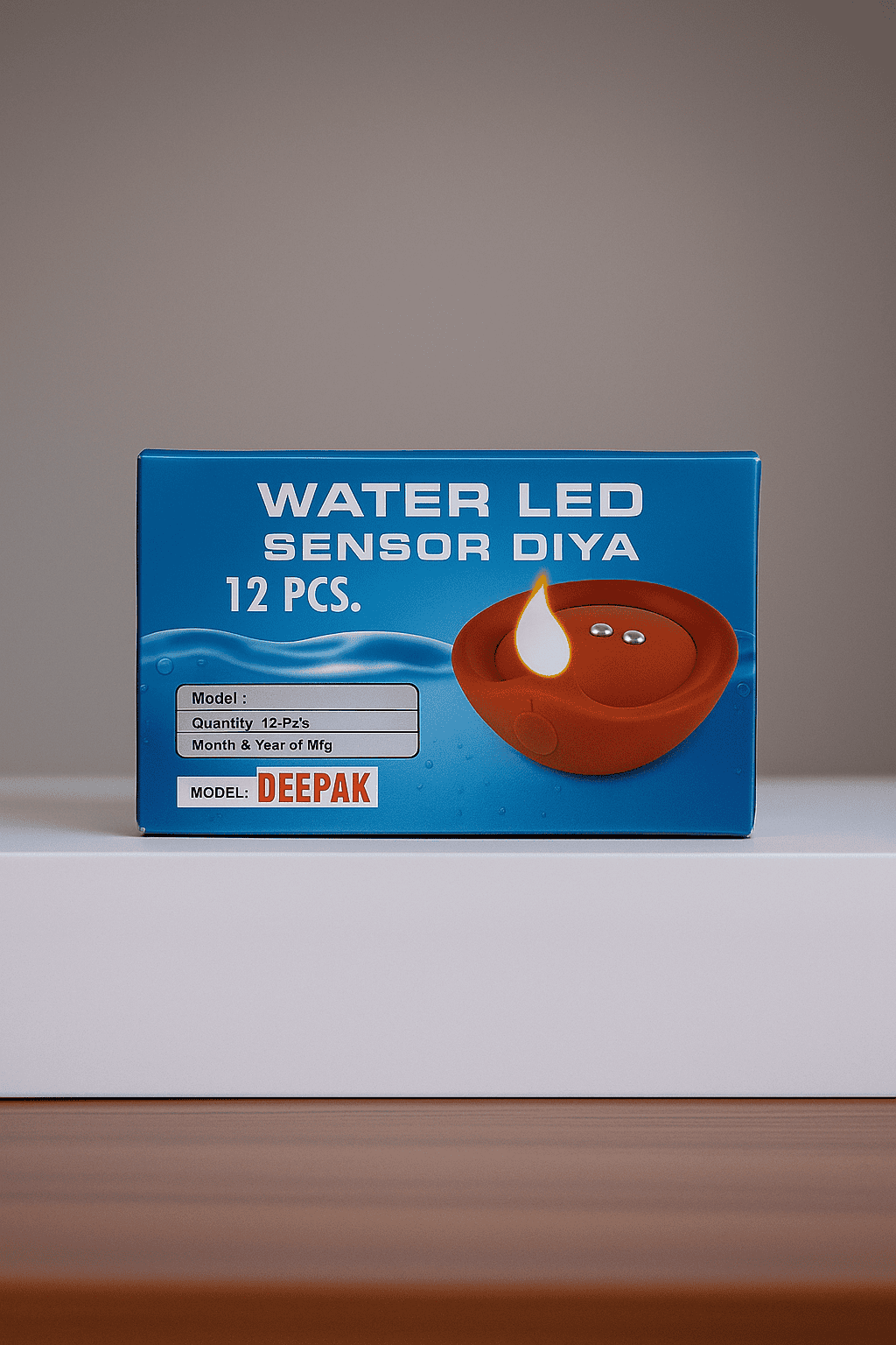 LED Floating Water Sensor Diyas – Waterproof Reusable Decorative Lights for Diwali, Pooja, Weddings, Parties, Home & Office Décor (Pack of 12) Thumbnail 4