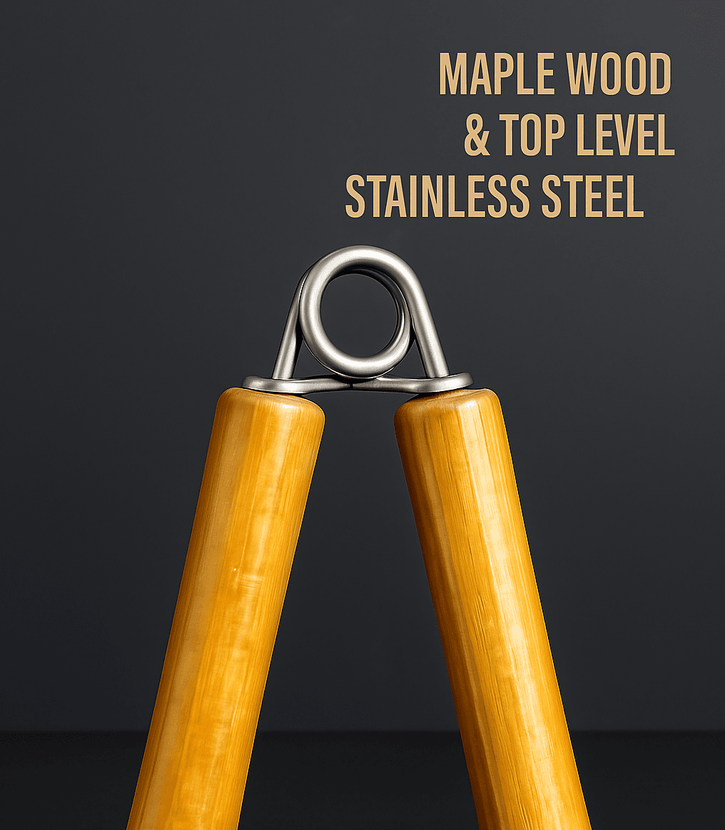 Quick Shel Wooden Hand Grip Strengthener for Forearm, Wrist & Finger Exercise – Adjustable Grip Trainer, Pack of 2 Thumbnail 2