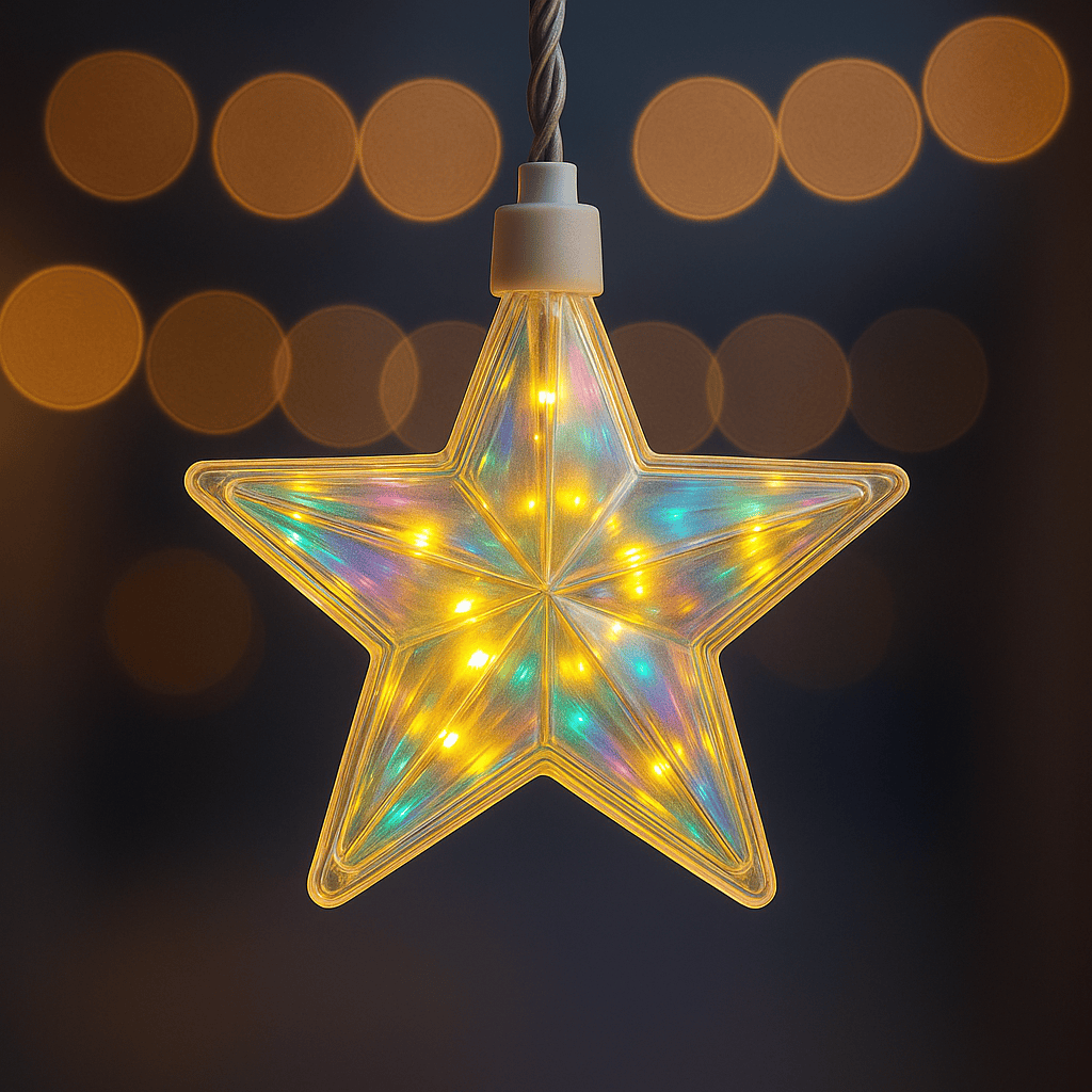 “Star LED String Lights for Decoration | 3 Meter Fairy Light Chain with 10 Multi-Color Stars | Indoor Outdoor Decorative Lighting for Home, Diwali, Christmas & Parties” Thumbnail 2