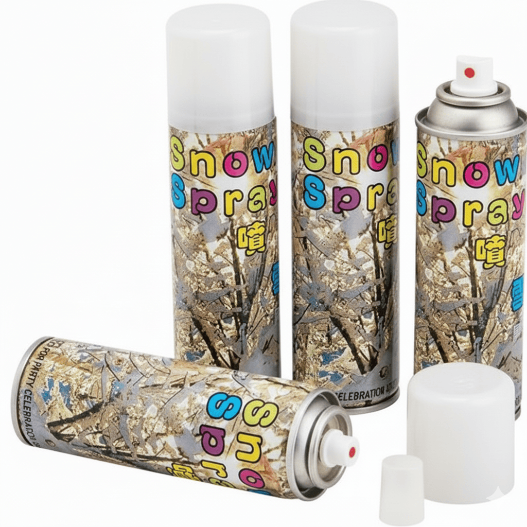 ENJOY 200ml Snow Spray & Ribbon Combo Pack (Set of 8) | Decorative Party Spray for Festivals, Weddings, and Fun Events Thumbnail 2