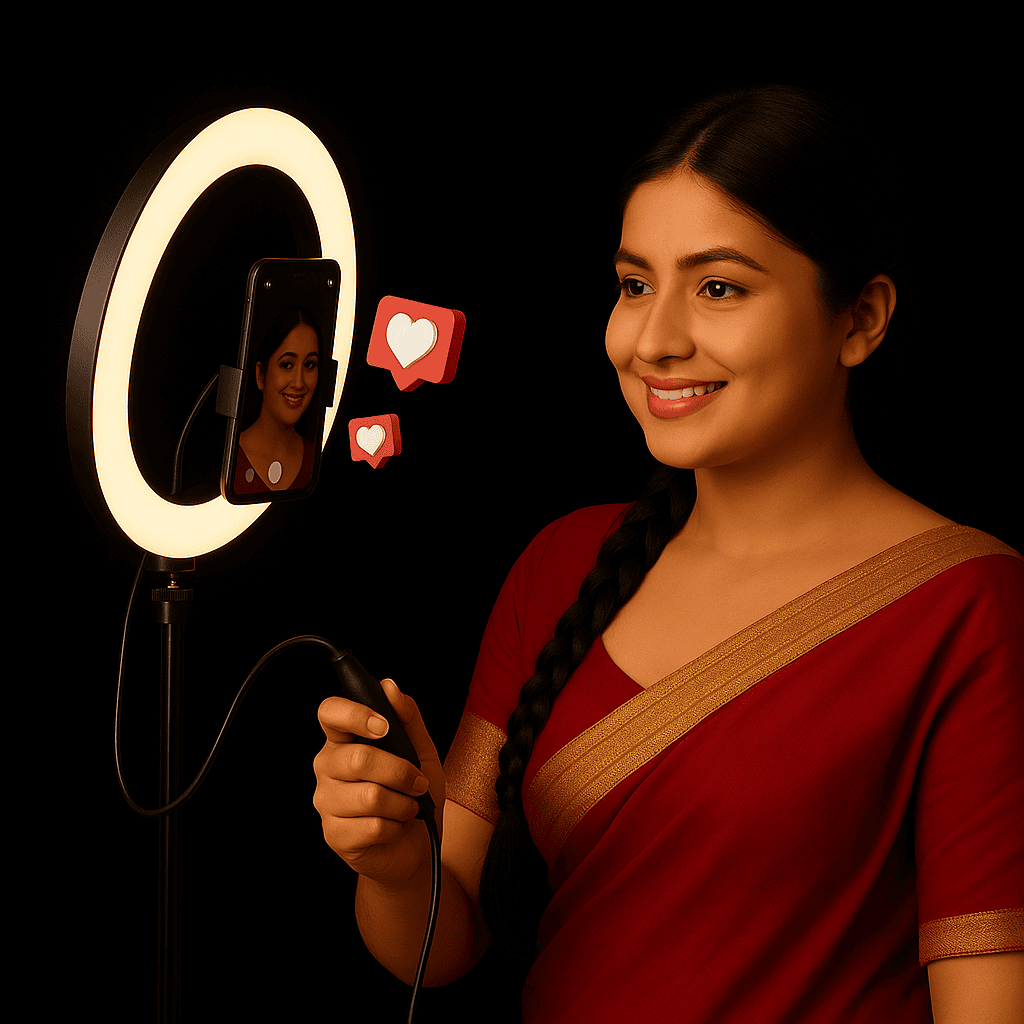 12 Inch LED Ring Light with Tripod Stand, Phone Holder for Reels, 3 Color Modes, Dimmable Video Ring Flash for Makeup, YouTube, TikTok (White) Thumbnail 4