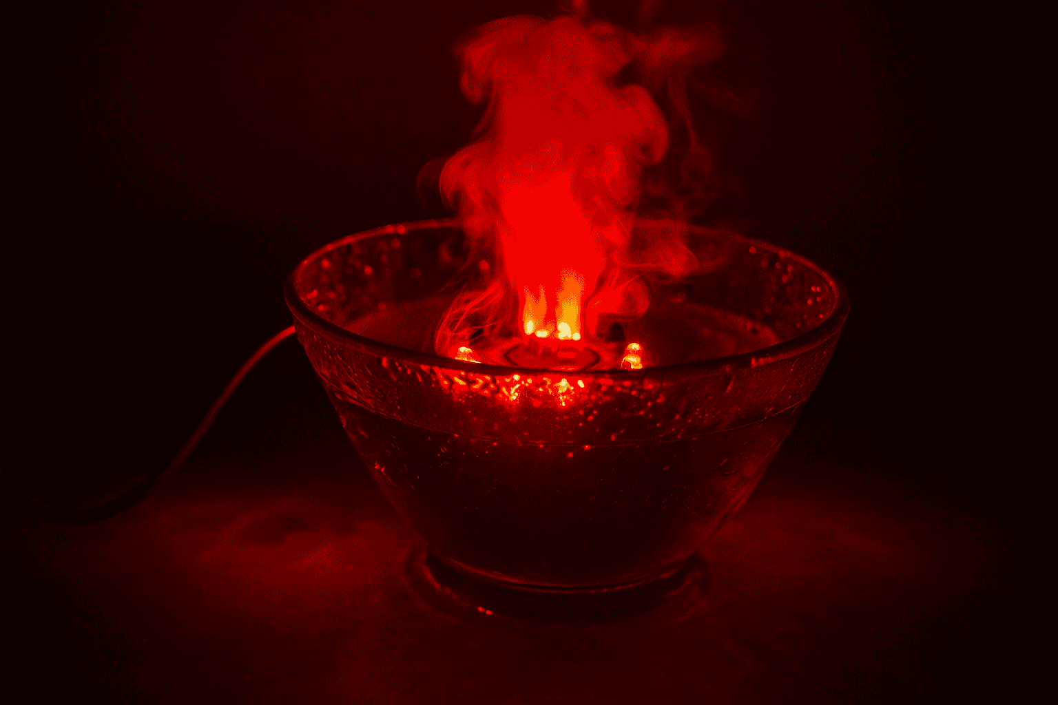 Fog Machine Atomizer with 12 LED Lights – 220V Ultrasonic Mist Maker Humidifier for Indoor Fountain, Home Decor & Garden Use (Fog Light Effect) Thumbnail 6