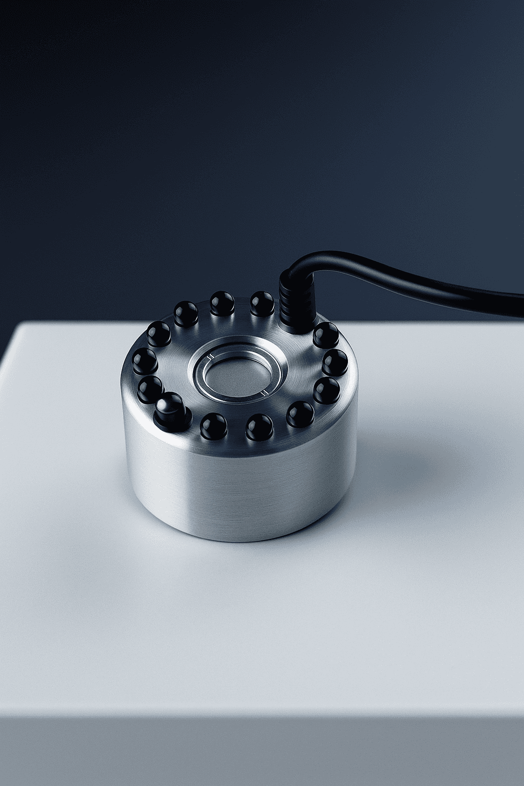 Fog Machine Atomizer with 12 LED Lights – 220V Ultrasonic Mist Maker Humidifier for Indoor Fountain, Home Decor & Garden Use (Fog Light Effect) Thumbnail 2