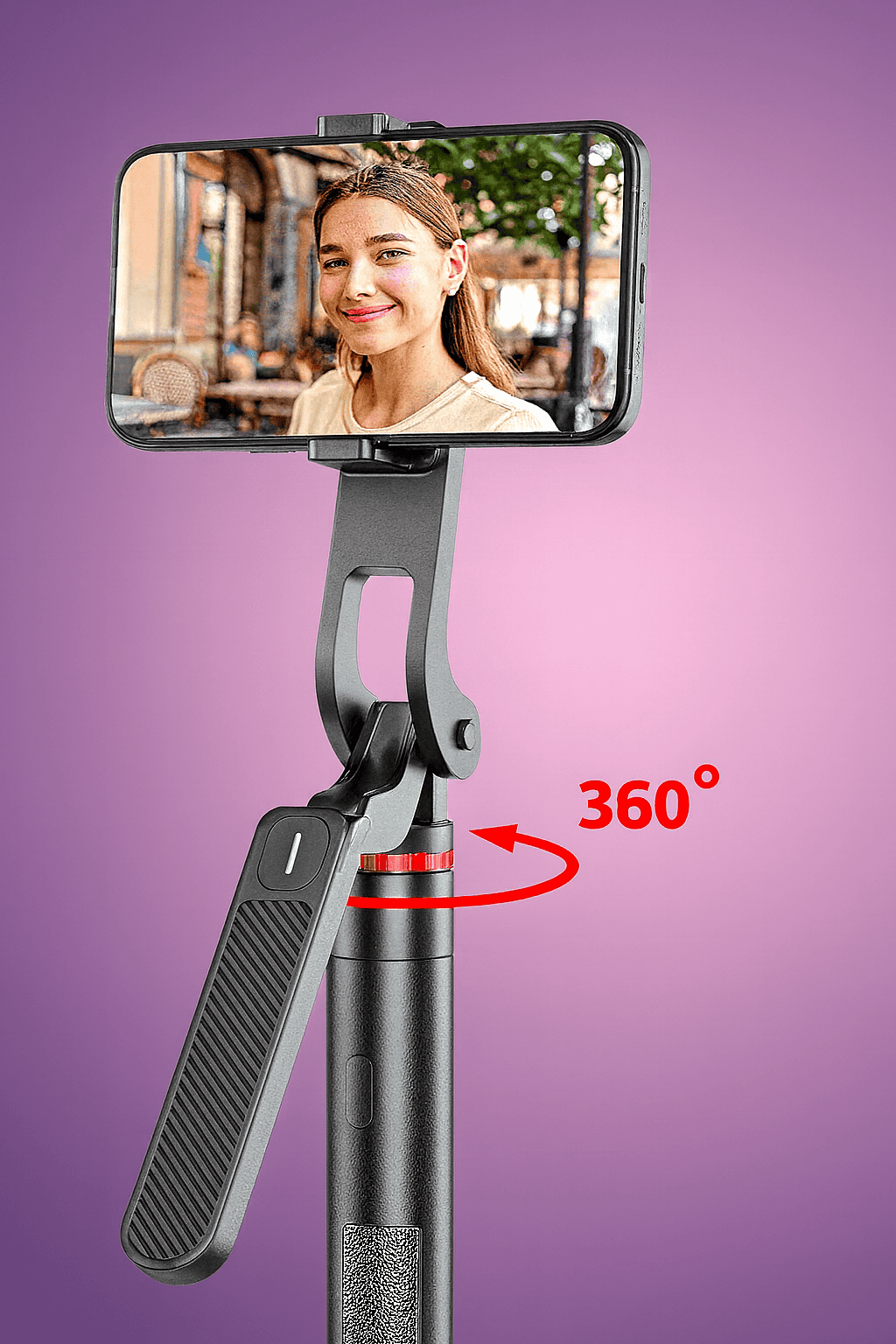 Vanguard Elite 65-Inch Selfie Stick Tripod with Reinforced 4-Leg Stand, 360° Rotatable Handle for Panoramic Shots, Detachable Bluetooth Remote - Premium Stability for Smartphones, GoPro, and Ring Lights Thumbnail 2